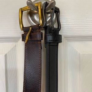 Four belts 46 waist xxl leather ariat dickies